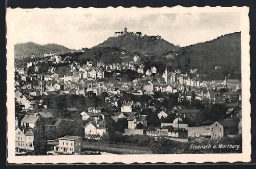 AK Eisenach, Stadtansicht, Wartburg