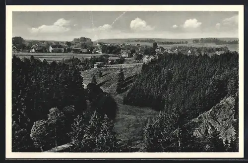 AK Allrode /Harz, Blick auf Allrode von Kellerborn