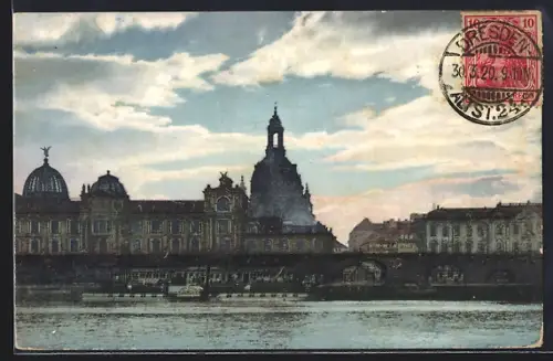 AK Dresden, Frauenkirche und Terrasse