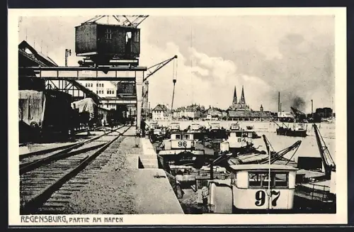 AK Regensburg, Partie am Hafen