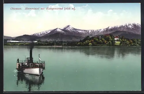 AK Chiemsee, Herreninsel mit Kampenwand
