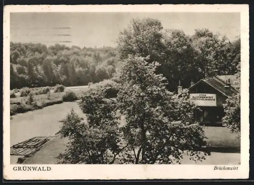 AK Grünwald / München, Restaurant Brückenwirt