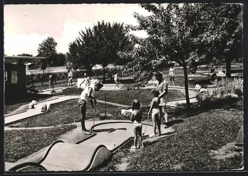 AK Schömberg /Balingen, Minigolfplatz und Campingplatz am Stausee, Dreher-Burkhardt