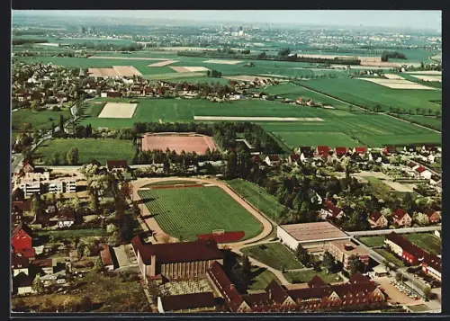 AK Kamen-Methler, Sportschule Kaiserau, Sportplatz, Luftaufnahme