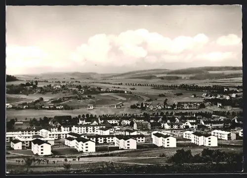 AK Lebach /Saar, Landeswohnsiedlung aus der Vogelschau