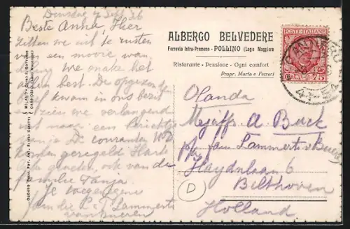 AK Pollino /Lago Maggiore, Albergo Belvedere