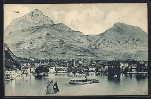 AK Riva, Ortsansicht vom See aus