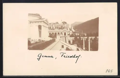 Foto-AK Genua, Blick auf den Friedhof
