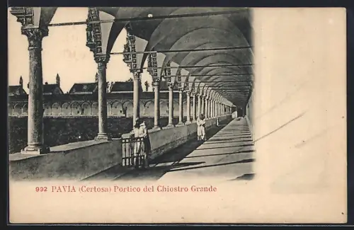 AK Pavia /Certosa, Portico del Chiostro Grande