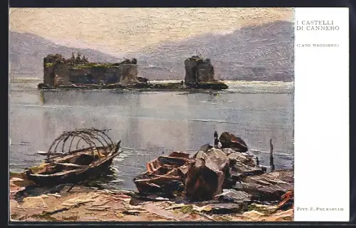 Künstler-AK Cannero /Lago Maggiore, I Castelli di Cannero