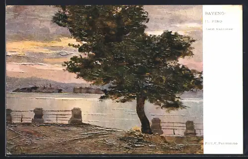 Künstler-AK Baveno /Lago Maggiore, Pino