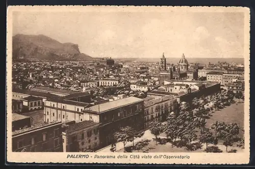 AK Palermo, Panorama della Città visto dall`Osservatorio