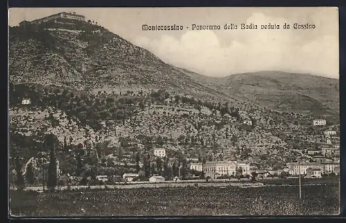 AK Montecassino, Panorama della Badia veduta dal Cassino