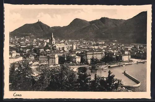 AK Como, Panorama mit Bergen