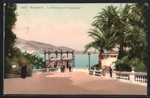AK Monte Carlo, La Terrasse et l`Ascenseur