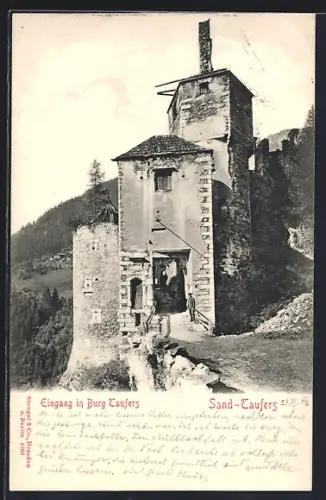 AK Sand-Taufers, Eingang in die Burg Taufers