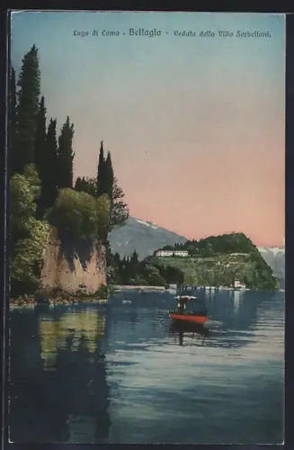 AK Bellagio /Lago di Como, Veduta della Villa Serbelloni