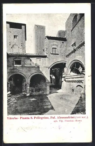 AK Viterbo, Piazza S. Pellegrino, Pal.-Alessandrini
