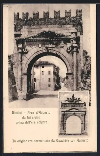 AK Rimini, Arco d`Augusto da lui eretto prima dell`era volgare, In origine era sormontato da Quadriga con Augusto