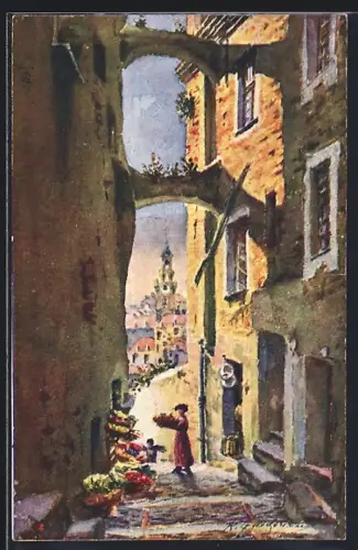 Künstler-AK Sanremo, Via Palma