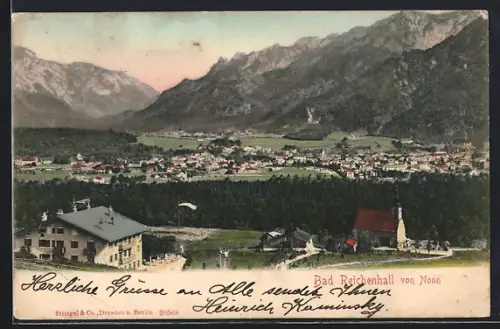 AK Bad Reichenhall, Teilansicht mit Kapelle von Norden