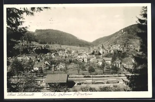 AK Bad Liebenzell, Teilansicht mit Kirche