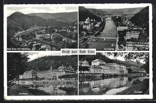 AK Bad Ems, Kurhaus, Kursaal, Kurviertel