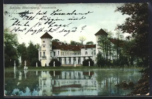 AK Rheinsberg, Schloss Rheinsberg, Wasserseite