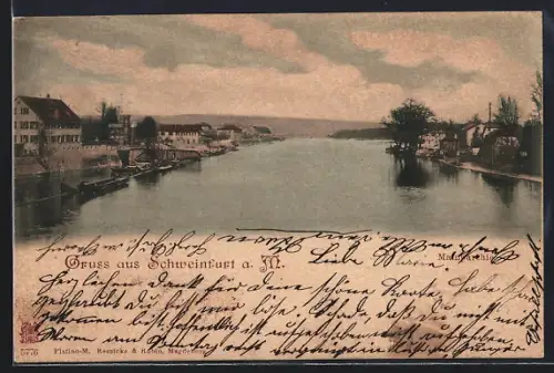AK Schweinfurt a. M., Uferpartie
