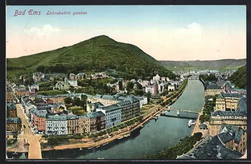 AK Bad Ems, Ortsansicht, Lahnabwärts gesehen