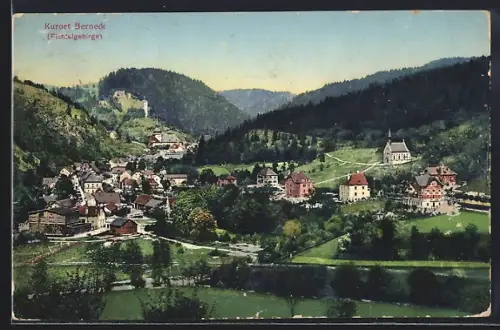 AK Berneck /Fichtelgebirge, Totalansicht aus der Vogelschau
