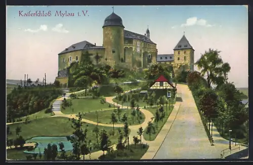 AK Mylau, Weg zum Kaiserschloss