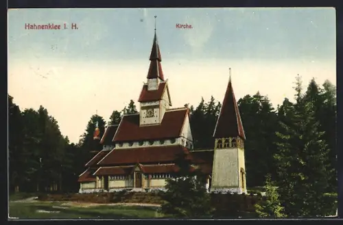 AK Hahnenklee, Partie an der Kirche