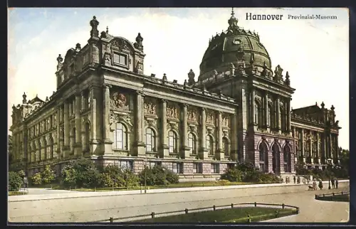 AK Hannover, Strassenpartie am Provinzial-Museum
