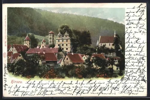 AK Hirsau, Teilansicht mit Kirche