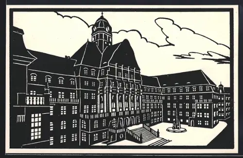 AK Kassel, Blick auf das Rathaus