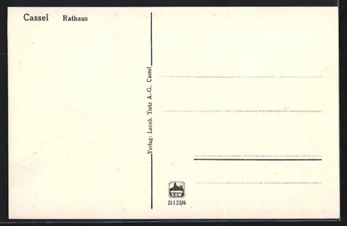 AK Kassel, Blick auf das Rathaus