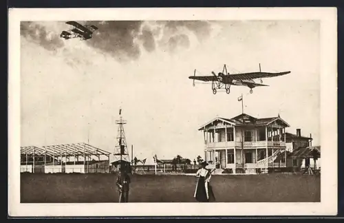 AK Wr.-Neustadt, Flugfeld mit Kaiser-Pavillon