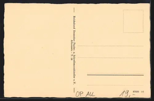AK Hohenstein /O.-Pr., Tannenberg-Krug mit Ehrenmal für das ostpr. Pferd