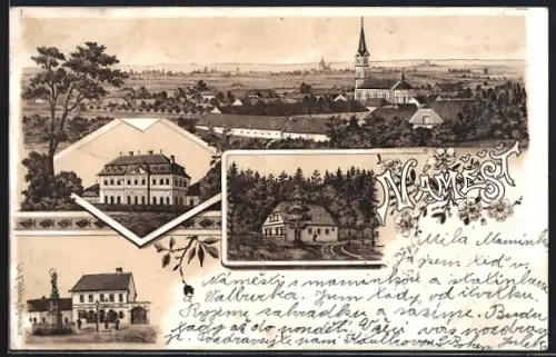 Lithographie Namest, Panorama