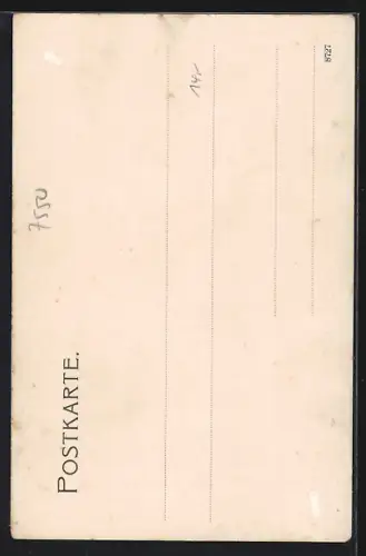 AK Rastatt, Kaiserstrasse mit Stadtkirche