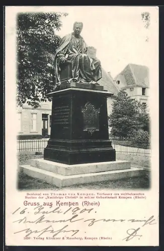 AK Kempen /Rhein, Denkmal von Thomas von Kempen