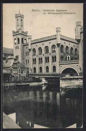 AK Berlin, Städtische Sparkasse am Mühlendamm Westseite