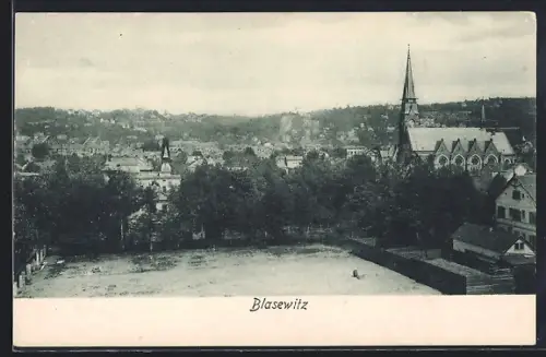 AK Dresden-Blasewitz, Ortspartie mit Kirche