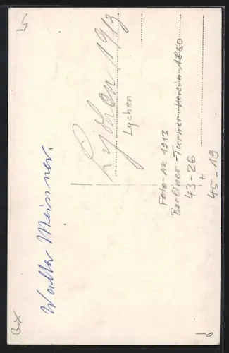 Foto-AK Mitglied des Berliner-Turner-Vereins 1850