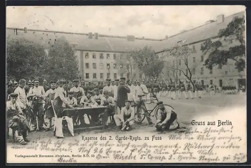 AK Berlin, Kaserne des 2. Garde-Regts. zu Fuss in der Friedrichstrasse 107
