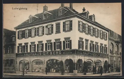 AK Ludwigsburg / Württemberg, Ansicht vom Kaufhaus G. F. Berg