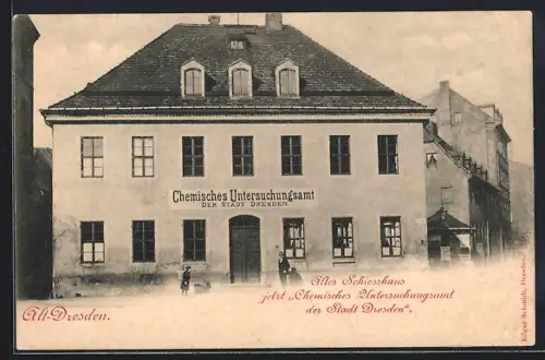 AK Dresden, Altes Schiesshaus, Chemisches Untersuchungsamt der Stadt Dresden