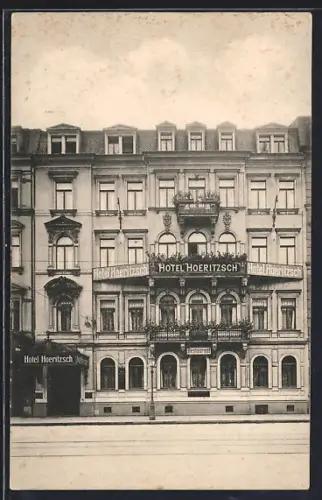 AK Dresden-A., Hotel Hoeritzsch, Bismarck-Strasse 14, am Hauptbahnhof