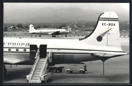 Fotografie Flughafen Palma de Mallorca, Flugzeug Douglas C-54A Skymaster Transeuropa EC-BDK